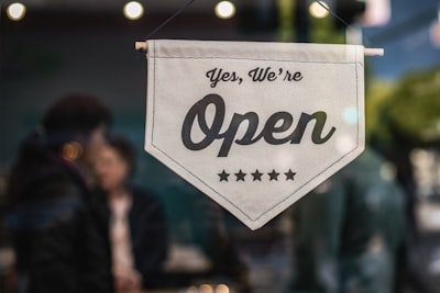 small business open sign